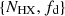 $ \{N_\mathrm{{HX}}, f_\mathrm{d}\} $