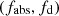 $ (f_\mathrm{{abs}}, f_\mathrm{d}) $