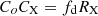 $ C_oC_\mathrm{{X}}=f_\mathrm{d}R_\mathrm{X} $