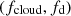 $ (f_{\mathrm{cloud}}, f_\mathrm{d}) $