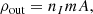 $$ \begin{aligned} \rho _{\rm out} = n_{I} m A, \end{aligned} $$