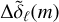 $\[\Delta \tilde{\delta}_{\ell}(m)\]$