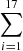 $ \sum_{i=1}^{17} $