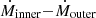 $ \dot{M}_{\mathrm{inner}}{-}\dot{M}_{\mathrm{outer}} $