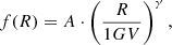 $$ \begin{aligned} f(R) = A\cdot \left( \frac{R}{1GV}\right) ^\gamma ,\end{aligned} $$
