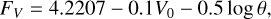 $\[F_V=4.2207-0.1 V_0-0.5 \log \theta,\]$