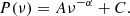 $$ \begin{aligned} P(\nu ) = A\nu ^{-\alpha }+C. \end{aligned} $$