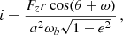 $$ \begin{aligned} \dot{\iota }&= \frac{F_{z}r \cos (\theta +\omega )}{a^2\omega _b\sqrt{1-e^2}}\,, \end{aligned} $$