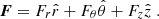 $$ \begin{aligned} \boldsymbol{F}=F_r\hat{r}+F_{\theta }\hat{\theta }+F_z\hat{z}\;. \end{aligned} $$