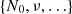 $ \{N_0,\nu ,\ldots \} $