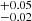 $ _{-0.02}^{+0.05} $