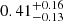 $ 0.41_{-0.13}^{+0.16} $