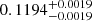$ 0.1194^{+0.0019}_{-0.0019} $