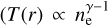 $(T(r) \propto n_{\rm{e}}^{\gamma - 1}$
