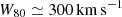 $ W_{80}\simeq 300\,\mathrm{km\,s}^{-1} $