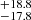 $ ^{+18.8}_{-17.8} $