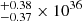 $ ^{+0.38}_{-0.37} \times 10^{36} $