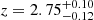 $ z = 2.75^{+0.10}_{-0.12} $