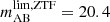 $ m_{\mathrm{AB}}^{\mathrm{lim,ZTF}} = 20.4 $