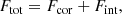 $$ \begin{aligned} F_{\rm tot}=F_{\rm cor}+F_{\rm int}, \end{aligned} $$