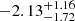 $ -2.13_{-1.72}^{+1.16} $