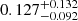 $ 0.127_{-0.092}^{+0.132} $