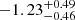 $ -1.23_{-0.46}^{+0.49} $