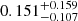 $ 0.151_{-0.107}^{+0.159} $