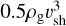 $v_{{\rm{sh}}}^3$