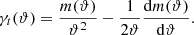 $$ \begin{aligned} \gamma _t(\vartheta ) = \frac{m(\vartheta )}{\vartheta ^2}-\frac{1}{2\vartheta }\frac{\mathrm{d} m(\vartheta )}{\mathrm{d} \vartheta }. \end{aligned} $$