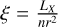 $\[\xi=\frac{L_X}{n r^2}\]$