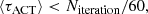 $$ \begin{aligned}&\langle \tau _{\rm ACT} \rangle < N_{\rm iteration}/60, \end{aligned} $$