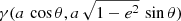 $ \gamma(a\,\cos{\theta}, a\,\sqrt{1-e^2}\,\sin{\theta}) $