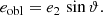 $$ \begin{aligned} e_{\rm obl} = e_2\,\sin \vartheta . \end{aligned} $$