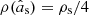 $ \rho(\hat{a}_{\mathrm{s}}) = \rho_{\mathrm{s}}/4 $