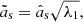 $$ \begin{aligned} \tilde{a}_{\rm s}=\hat{a}_{\rm s}\sqrt{\lambda _1}, \end{aligned} $$