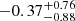 $ -0.37_{-0.88}^{+0.76} $