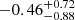 $ -0.46_{-0.88}^{+0.72} $