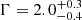 $ \Gamma=2.0^{+0.3}_{-0.4} $