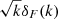 $ \sqrt{k}\delta_F(k) $
