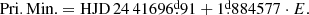 $$ \begin{aligned} \mathrm{Pri. Min.} = \mathrm{HJD}\,24\,41696\overset{\text{d}}{.}91 + 1\overset{\text{d}}{.}884577 \cdot E. \end{aligned} $$