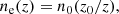 $$ \begin{aligned} n_{\rm e}(z) = n_0 (z_0/z), \end{aligned} $$
