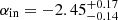 $ \alpha_{\mathrm{in}}=-2.45^{+0.17}_{-0.14} $