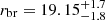 $ r_{\mathrm{br}}=19.15^{+1.7}_{-1.8} $