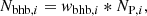 $$ \begin{aligned} N_{\mathrm{bhb},i} = { w}_{\mathrm{bhb},i}*N_{\mathrm{P},i}, \end{aligned} $$