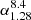 $ \alpha^{8.4}_{1.28} $
