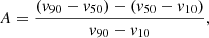 $$ \begin{aligned} A = \frac{(v_{90}-v_{50})-(v_{50}-v_{10})}{v_{90}-v_{10}}, \end{aligned} $$