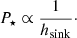 $$ \begin{aligned} P_\star \propto \frac{1}{h_{\rm sink}}\cdot \end{aligned} $$