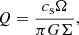 $$ \begin{aligned} Q = \frac{c_{\rm s}\Omega }{\pi G \Sigma }, \end{aligned} $$