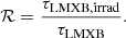 $$ \begin{aligned} \mathcal{R} = \frac{\tau _{\rm LMXB, irrad}}{\tau _{\rm LMXB}}. \end{aligned} $$